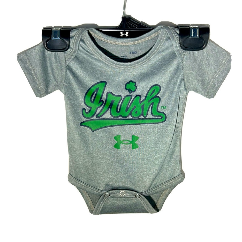 New!!! Under Armour Notre Dame Irish Onesie Size 0-3 Months